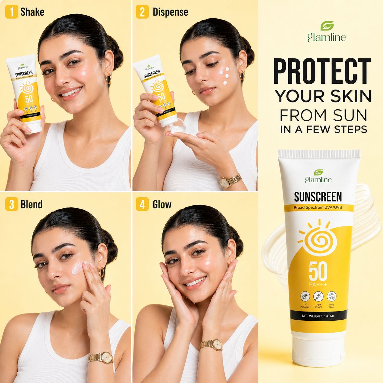 Broad Spectrum UVA/UVB Sunscreen SPF 50 PA +++